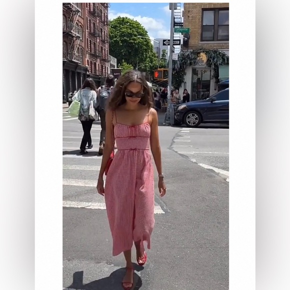 Doen Belline Sun Dress in Red Gingham - Picture 3 of 9